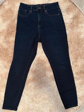 Express Curvy Skinny Highrise Women’s Dark Blue Skinny Jeans